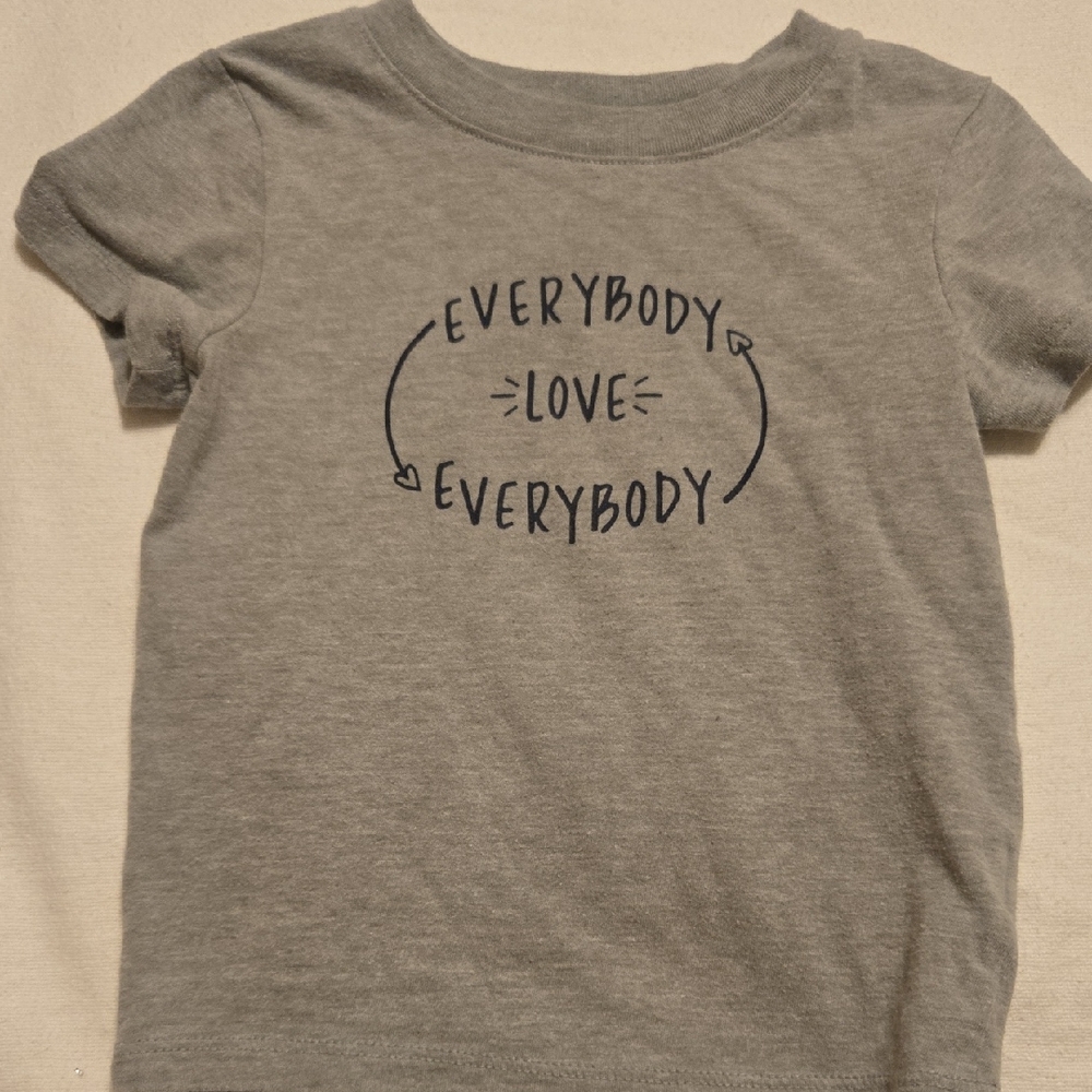 Cat & Jack Gray T-Shirt with Heart Design